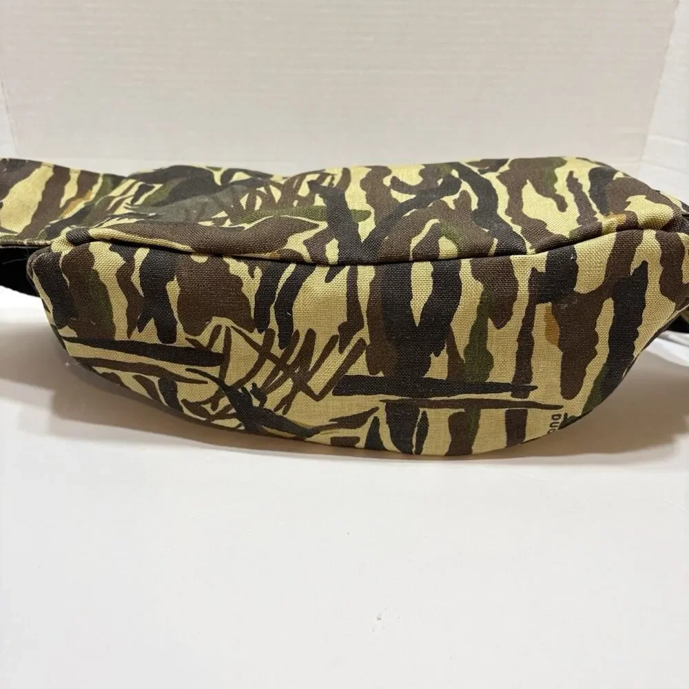 Vintage 80s 90s Rattlers Brand x Ducks Unlimited Tiger Stripe Camo Fanny Pack